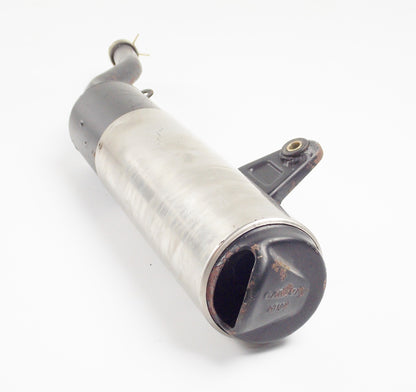 1986 CAGIVA 125 ELEFANTRE EXHAUST PIPE MUFFLER SILENCER + RUBBER CONNECTOR - MotoRaider