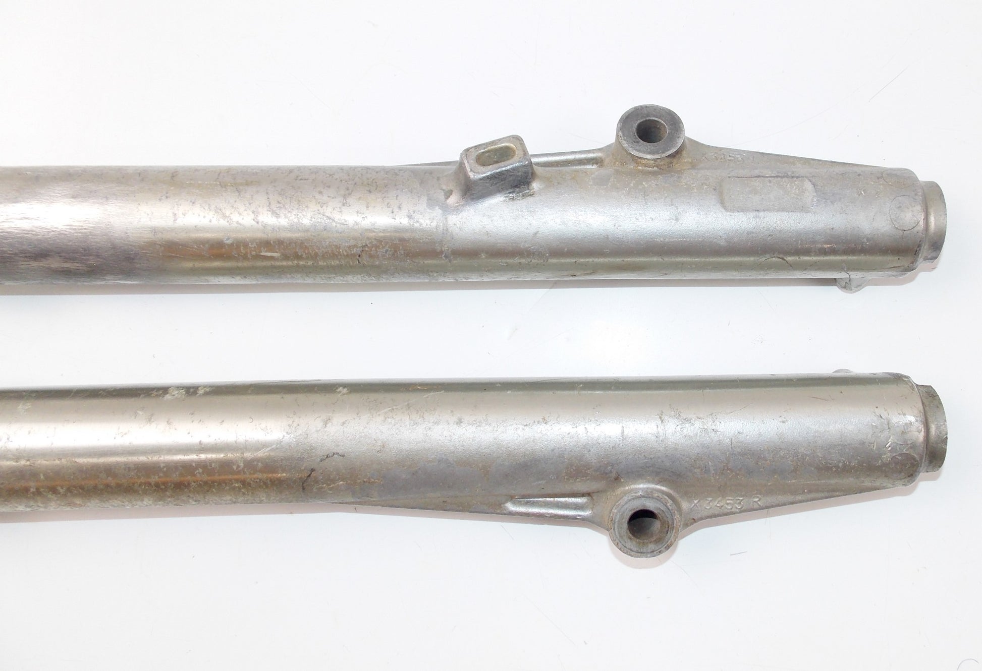 1979 SUZUKI PE RM 250 FRONT FORK SUSPENSION TUBES SLIDERS CAPS - MotoRaider