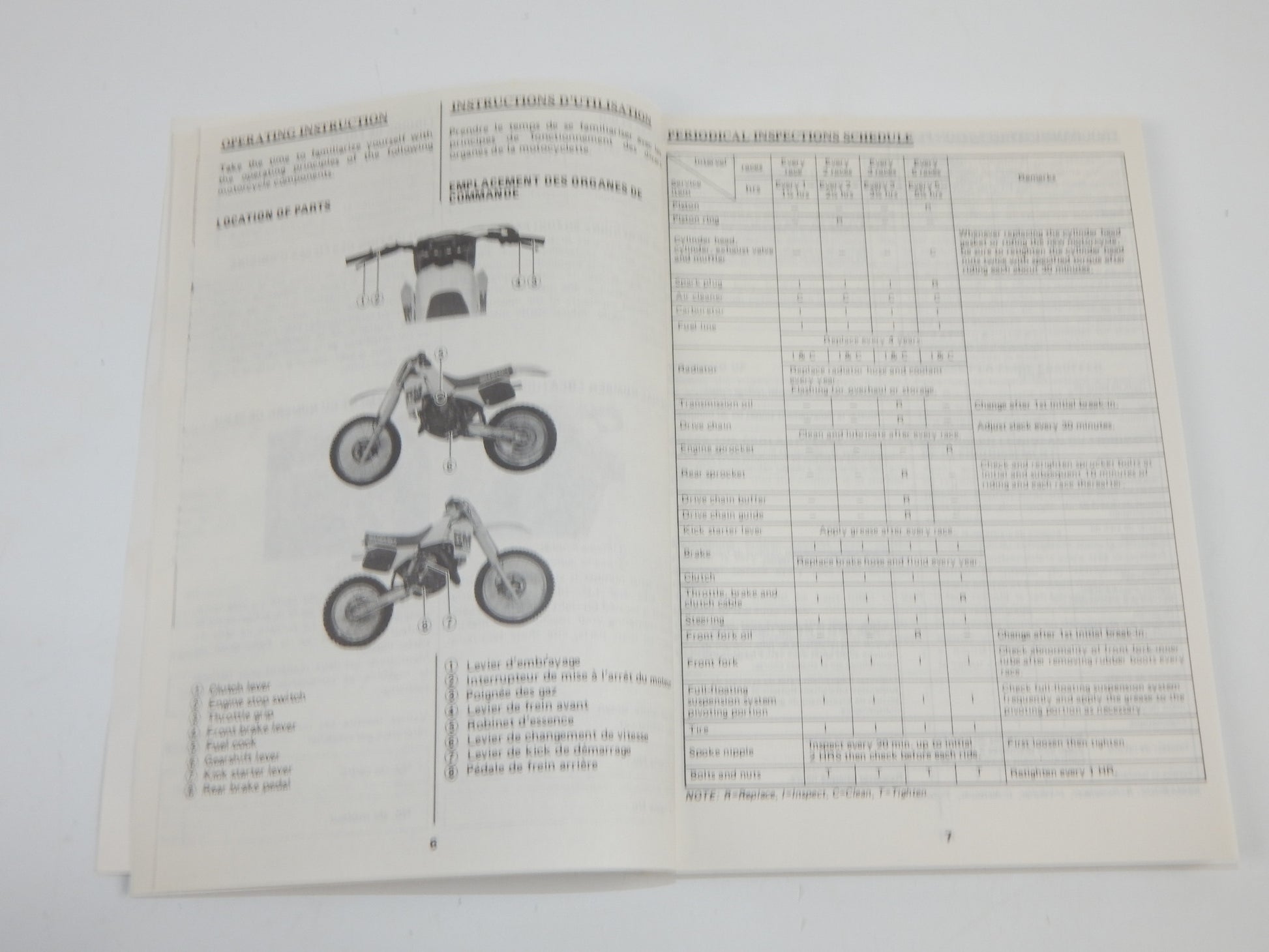 1987 SUZUKI RM125 USER OWNER MANUAL BOOK 99011-01B22-01B MULTI LANGUAGE VINTAGE - MotoRaider