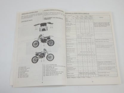 1987 SUZUKI RM125 USER OWNER MANUAL BOOK 99011-01B22-01B MULTI LANGUAGE VINTAGE - MotoRaider
