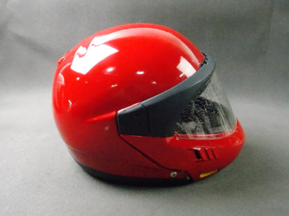 BMW MODULAR RED MOTORCYCLE HELMET SYSTEM 3 CLEAR VISOR SIZE 64-65 - MotoRaider