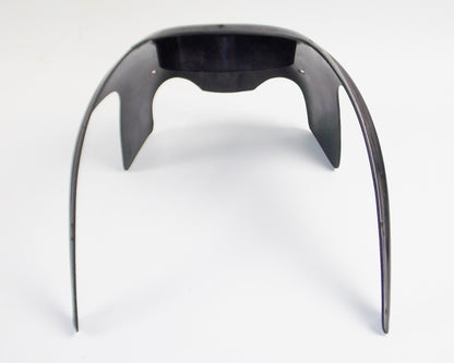 UNIVERSAL MOTORCYCLE PLASTIC FRONT LIGHT FAIRING COWLING W=13" LIGHT D=6" BLACK - MotoRaider