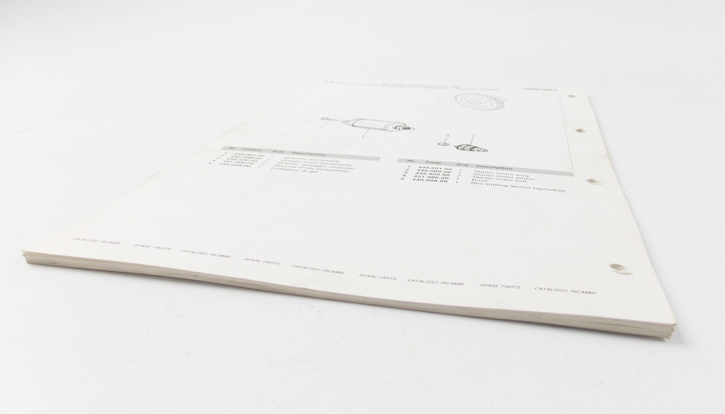 OEM MALAGUTI MADISON R 180 SPARE PARTS CATALOG MANUAL BOOK ITALIAN ENGLISH - MotoRaider