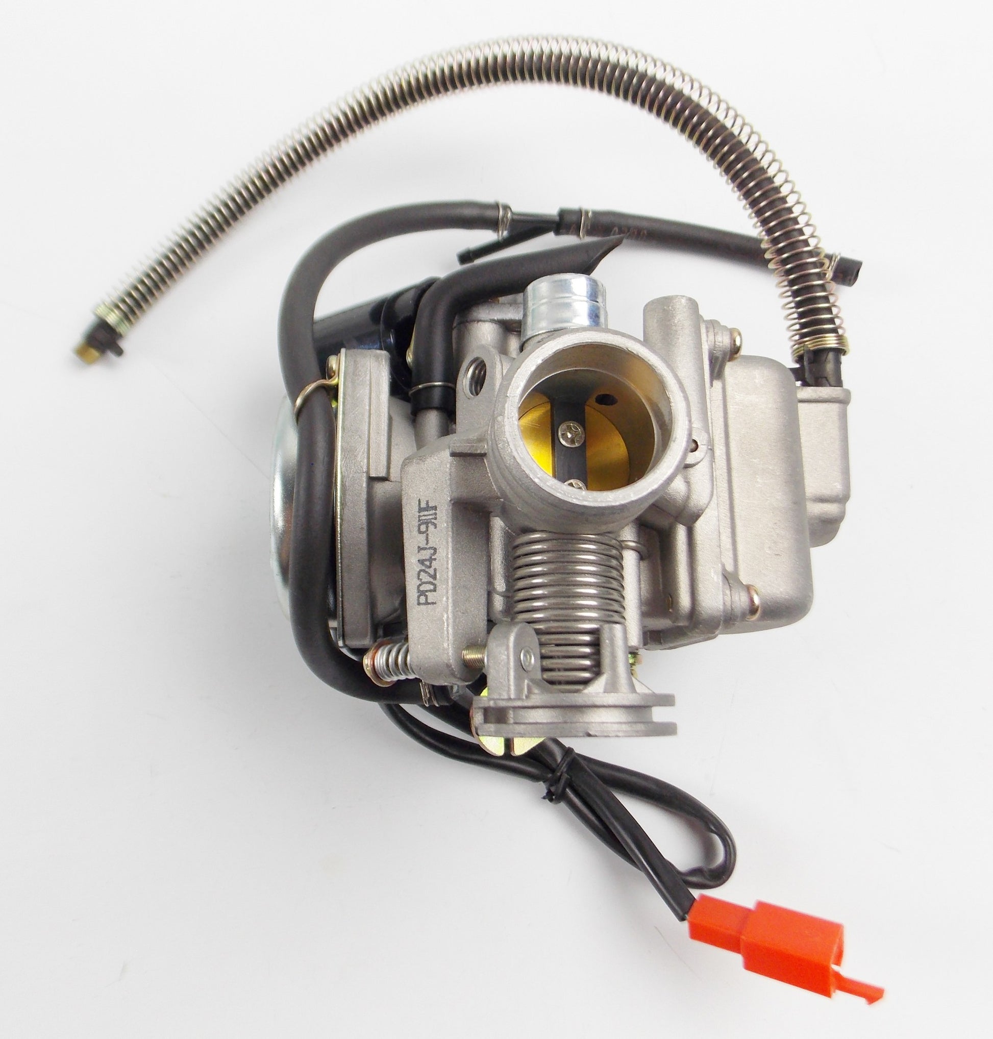 ZON CEN PD24J | 1205304 125 / CARBURETOR 18mm WITH SPRING DRAIN LINE - MotoRaider