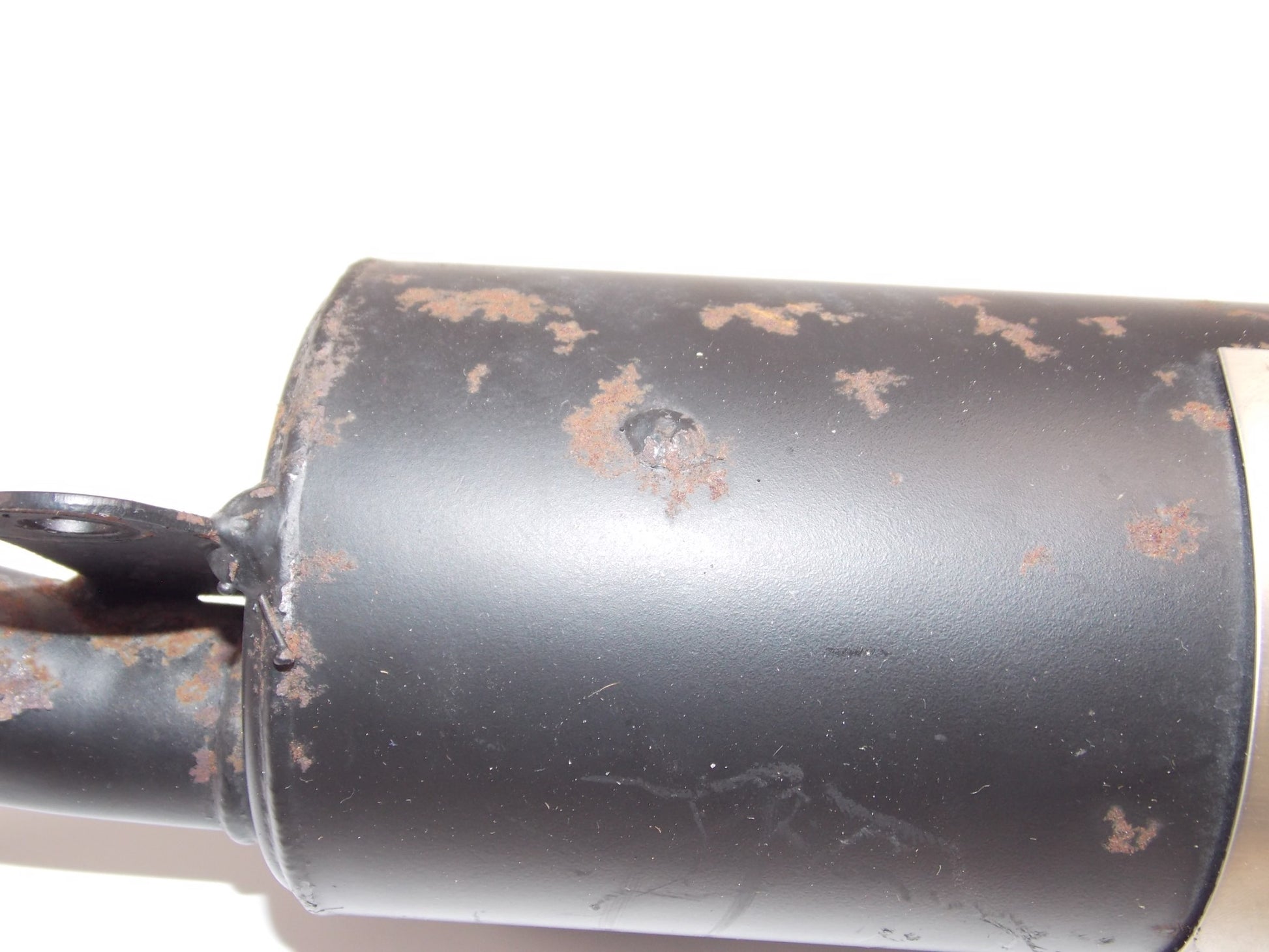 1986 CAGIVA 125 ELEFANTRE EXHAUST PIPE MUFFLER SILENCER + RUBBER CONNECTOR - MotoRaider