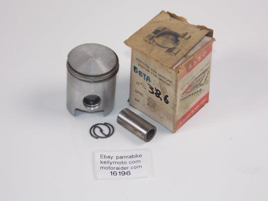 NOS ASSO WERKE BETA 25-7315 PISTON 38.6MM+14MM PIN+RING+CIRCLIP VINTAGE 16196 - MotoRaider