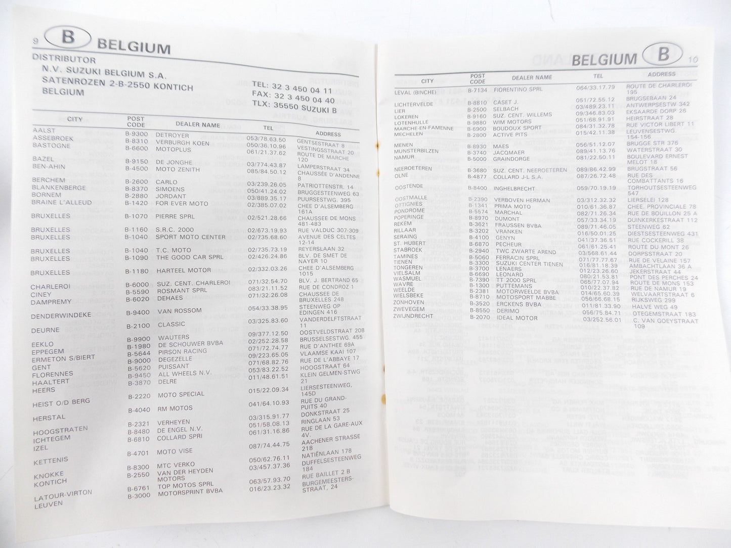 1996 SUZUKI INTER-EUROPE DEALER NETWORK MANUAL CATALOG BOOK 99013-19940-EUR - MotoRaider
