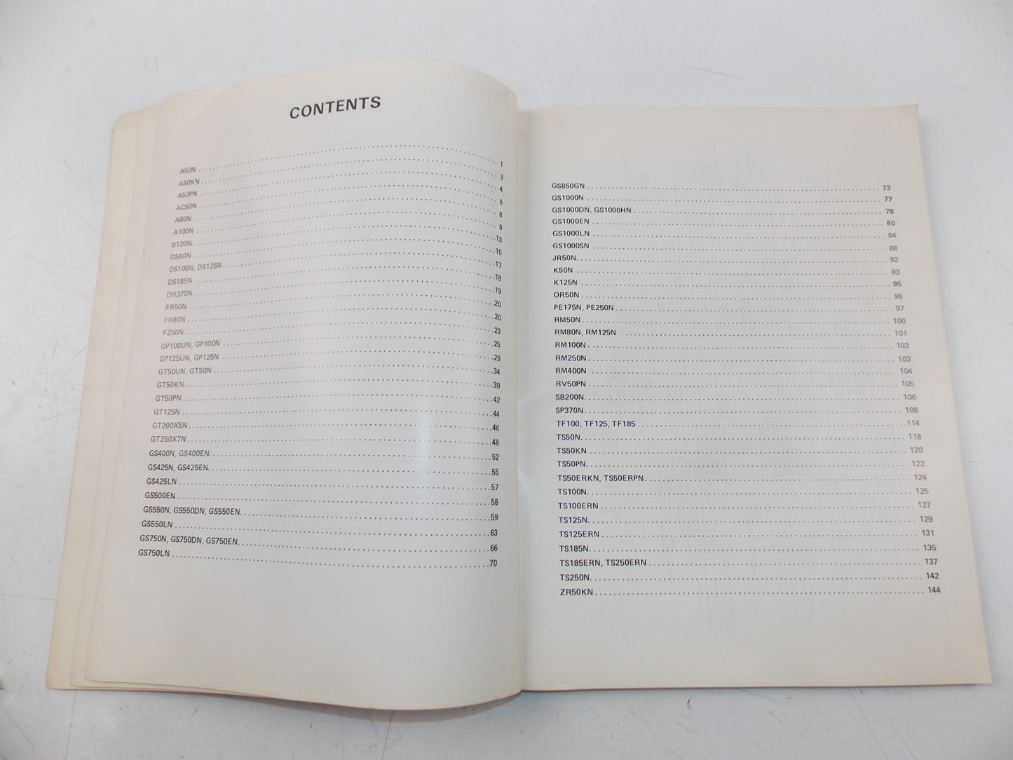 06/1979 WIRING DIAGRAMS CATALOG BOOK MANUAL SUZUKI MOTORCYCLES ENGLISH SR-0020 - MotoRaider