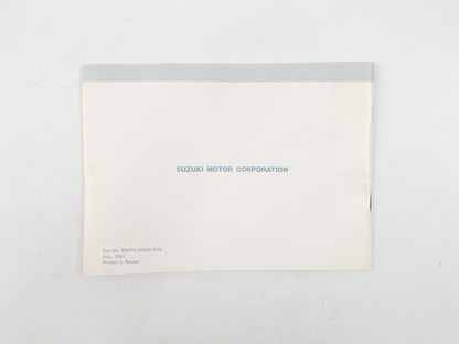1991 SUZUKI PARENT YOUNGSTER OFF HIGHWAY MOTORCYCLES MANUAL BOOK 99014-20650-03A - MotoRaider
