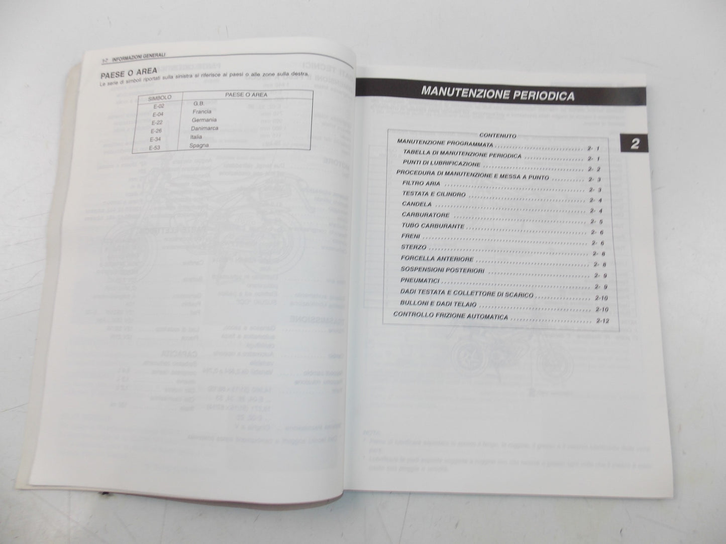 03/1998 SERVICE MANUAL MAINTENANCE BOOK SUZUKI TR50S ITALIAN 99500-10460-01B - MotoRaider