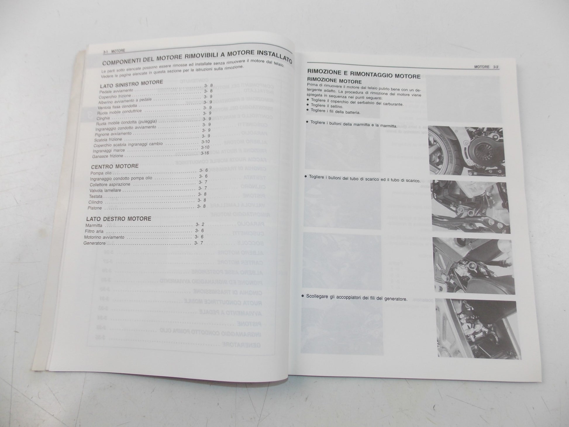 03/1998 SERVICE MANUAL MAINTENANCE BOOK SUZUKI TR50S ITALIAN 99500-10460-01B - MotoRaider