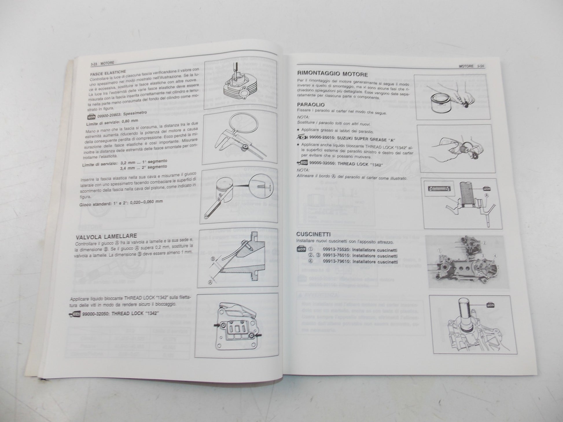 03/1998 SERVICE MANUAL MAINTENANCE BOOK SUZUKI TR50S ITALIAN 99500-10460-01B - MotoRaider