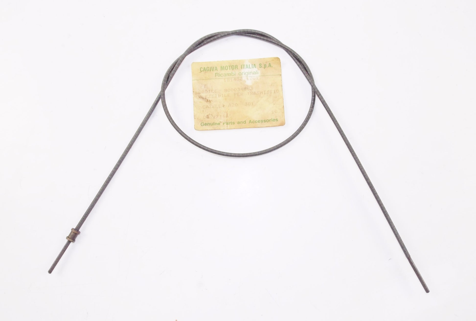 NOS CAGIVA 1985 ALETTA ROSSA/ELEFANT 125 WSXT TACHOMETER INNER CABLE 800034883 - MotoRaider