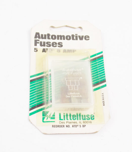 LITTELFUSE AUTOMOTIVE 5 Amp BLADE FUSE SET OF 5 ATO5BP - MotoRaider