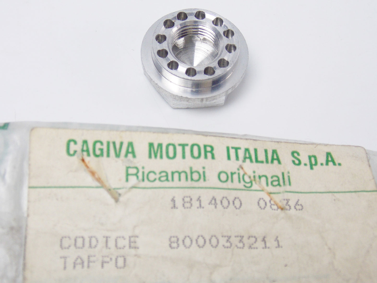 NOS OEM CAGIVA ELEFANT 350-650 HUSQVARNA TE-TC-51010 CHAMBER PLUG 800033211 - MotoRaider
