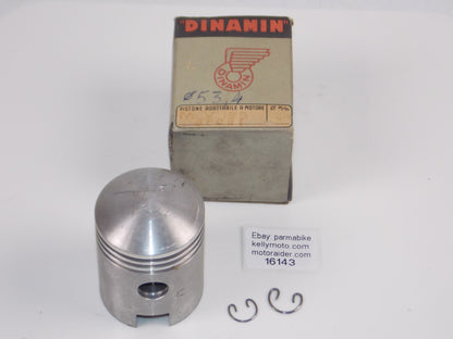 NOS DINAMIN MOTORCYCLES PISTON 53.4mm+CIRCLIPS MV 125 SPORT VINTAGE ITALY #16143 - MotoRaider