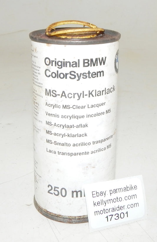 OEM BMW PAINT CAN 250ml ACRYLIC MS-CLEAR LACQUER - MotoRaider