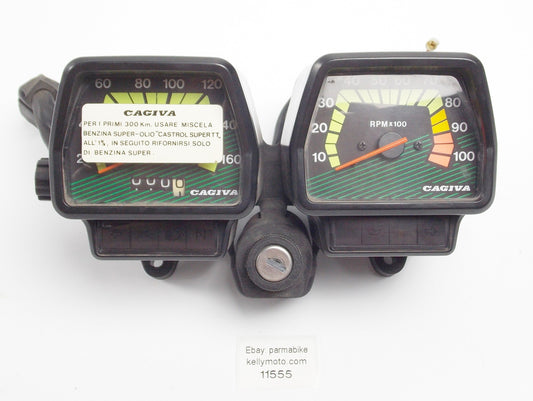 1986 CAGIVA ELEFANTRE 125 TACHOMETER SPEEDOMETER GAUGES INSTRUMENT ELEFANT-3 - MotoRaider