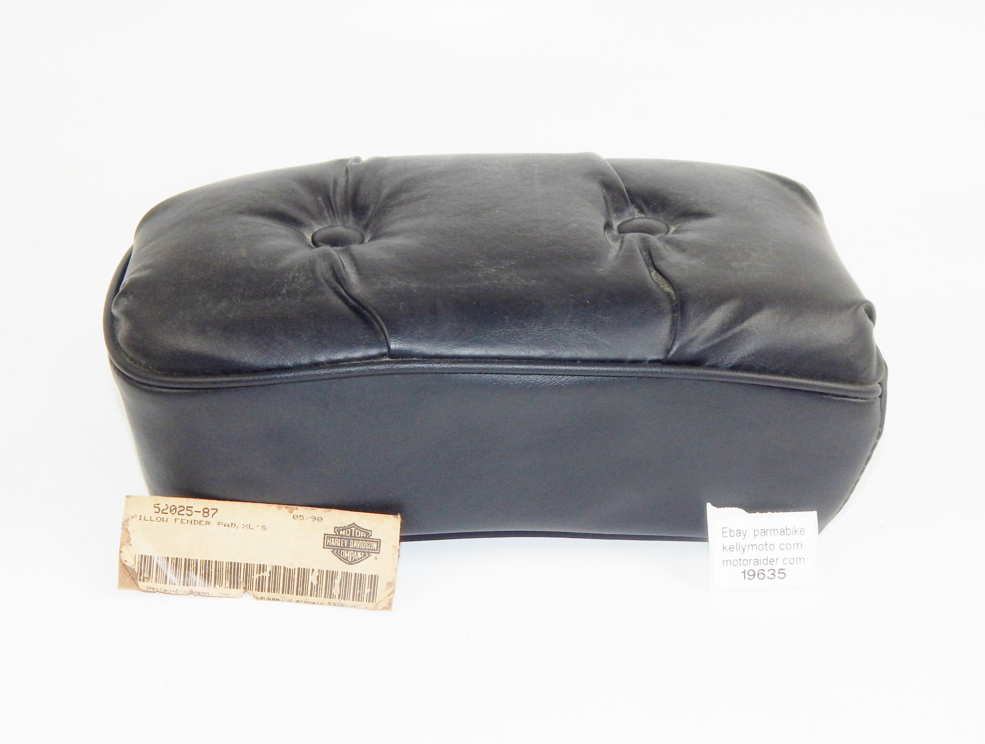OEM HARLEY 1987.5 XLH 883 PASSENGER REAR FENDER PILLOW SEAT PAD 52025-87 VINTAGE - MotoRaider