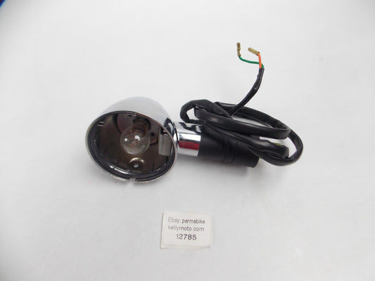 FLASHER TURN SIGNAL BLINKER CHROMED BULLET STYLE LENGTH  5.5" RP14 P21W 12V 21W - MotoRaider