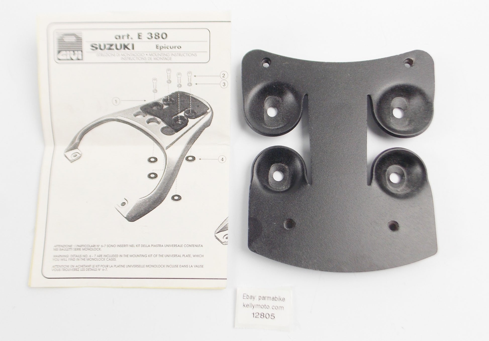 GIVI E380 1998-2001 SCOOTER EPICURO 125 LUGGAGE ATTACHMENT PLATE TOP CASE RACK - MotoRaider