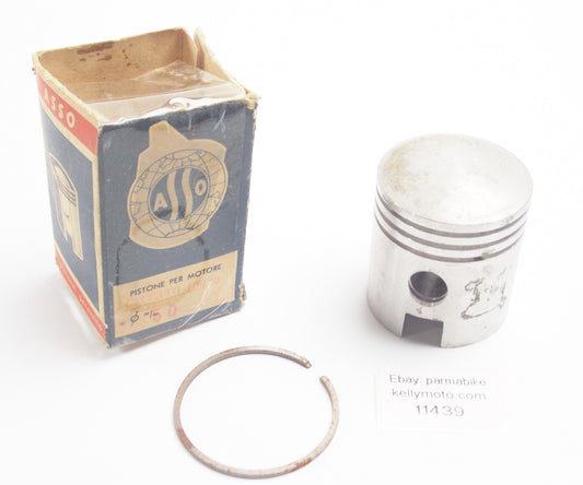 NOS ASSO WERKE PISTON + RING DIAMETER 50.6 mm ZANELLA CECCATO 100 cc - MotoRaider