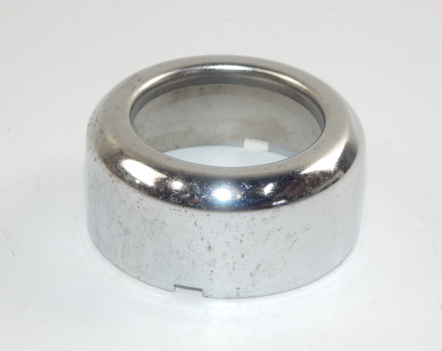 VINTAGE MOTORCYCLE REAR SHOCK CHROME COVER ID=59.80mm HOLE D=41.5mm OD=62mm BMW - MotoRaider