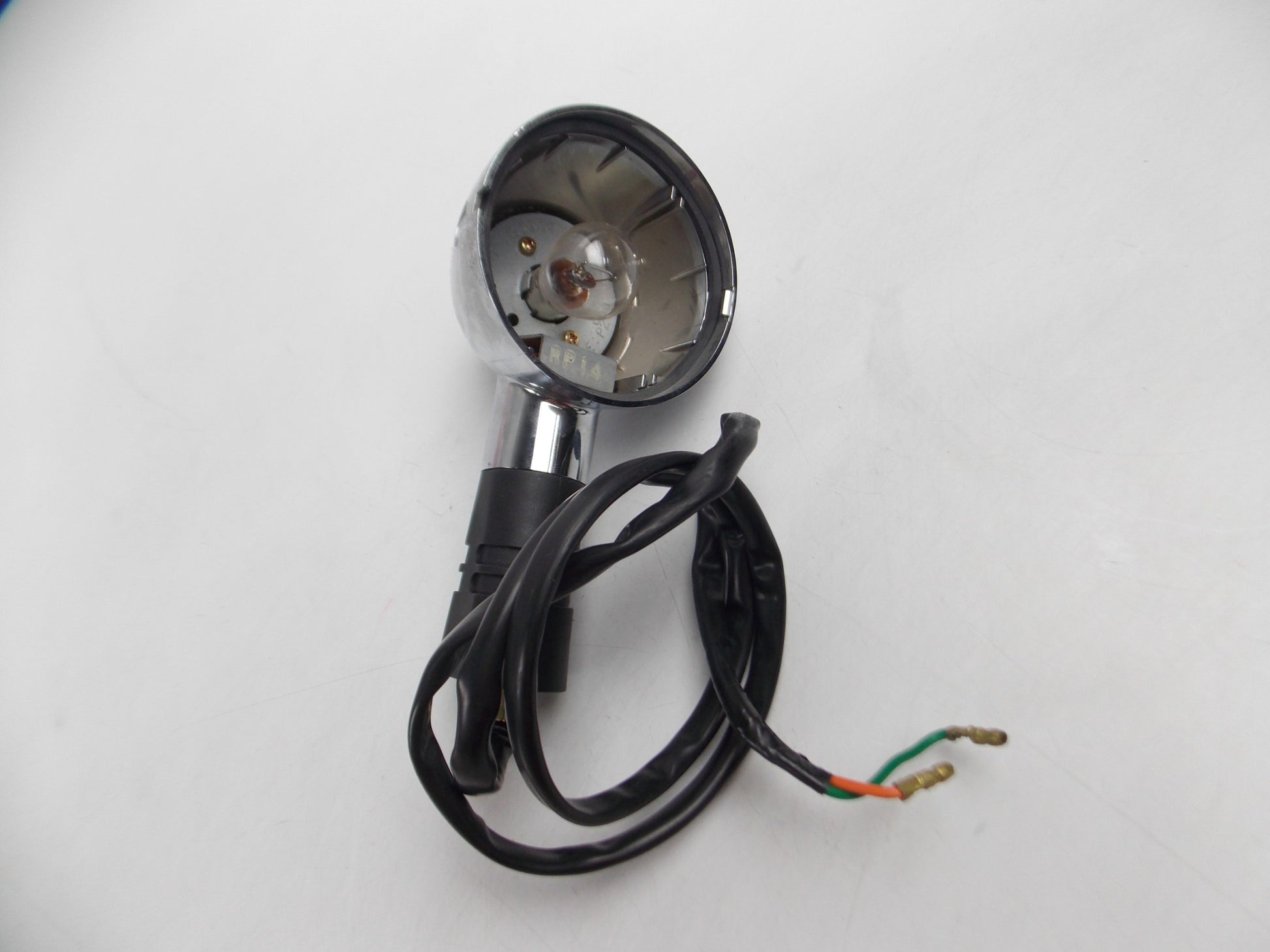 FLASHER TURN SIGNAL BLINKER CHROMED BULLET STYLE LENGTH  5.5" RP14 P21W 12V 21W - MotoRaider