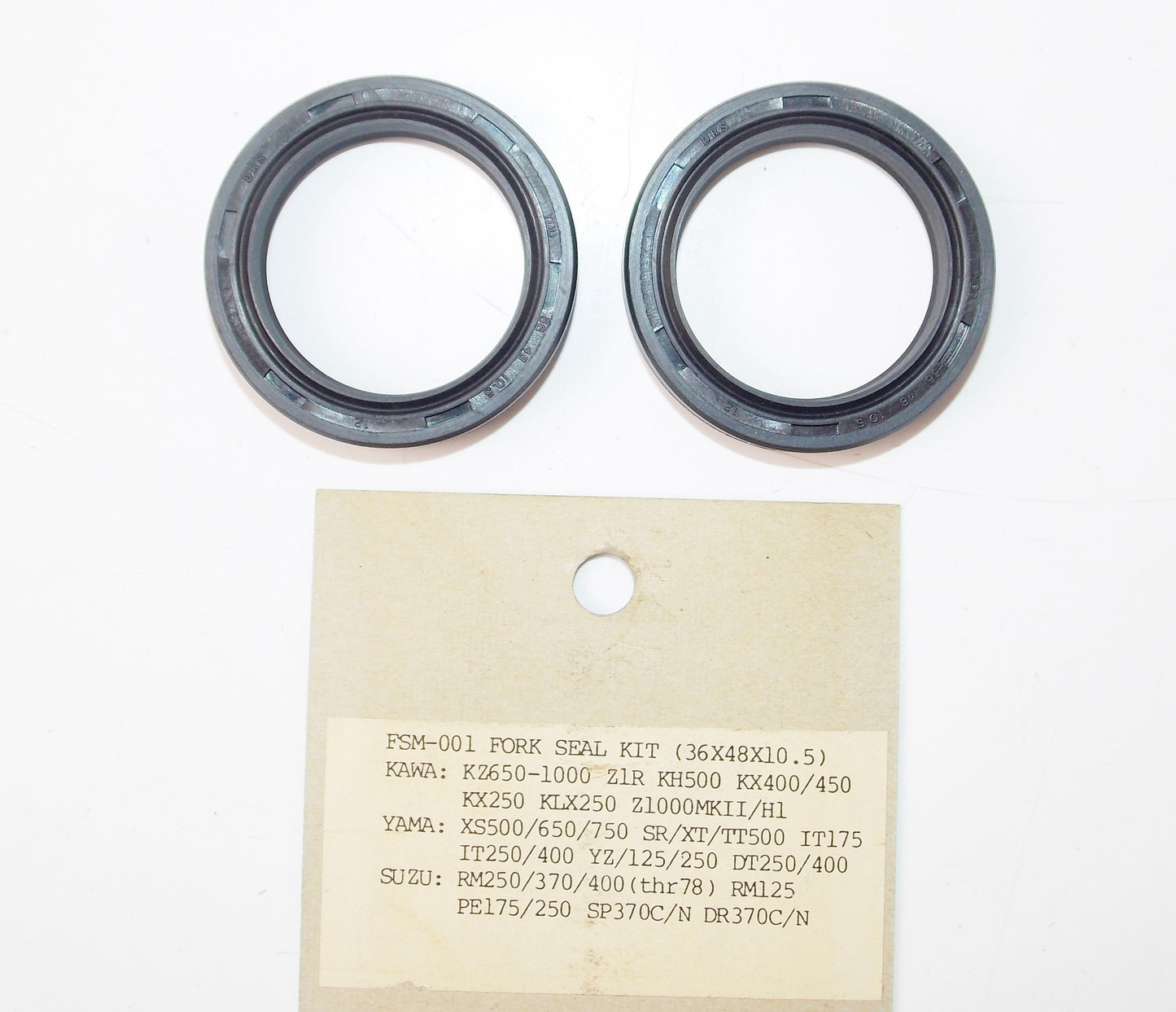 NOS K&L SUZUKI YAMAHA KAWASAKI 36X48X10.5 FRONT FORK OIL SEAL KIT 15-1411 - MotoRaider
