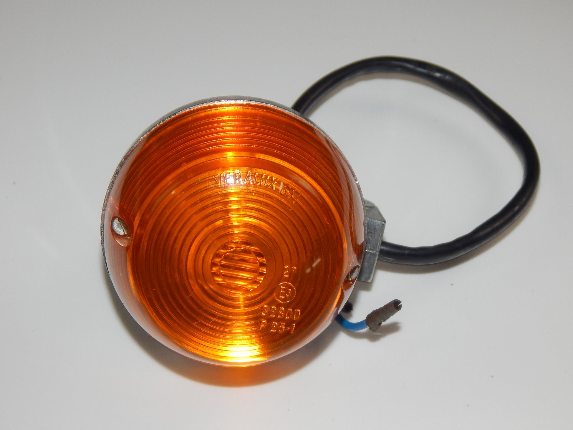 VINTAGE MOTORCYCLE TURN SIGNAL CHROME/AMBER GUZZI FRECCIA MORINI LAVERDA VERALUX - MotoRaider