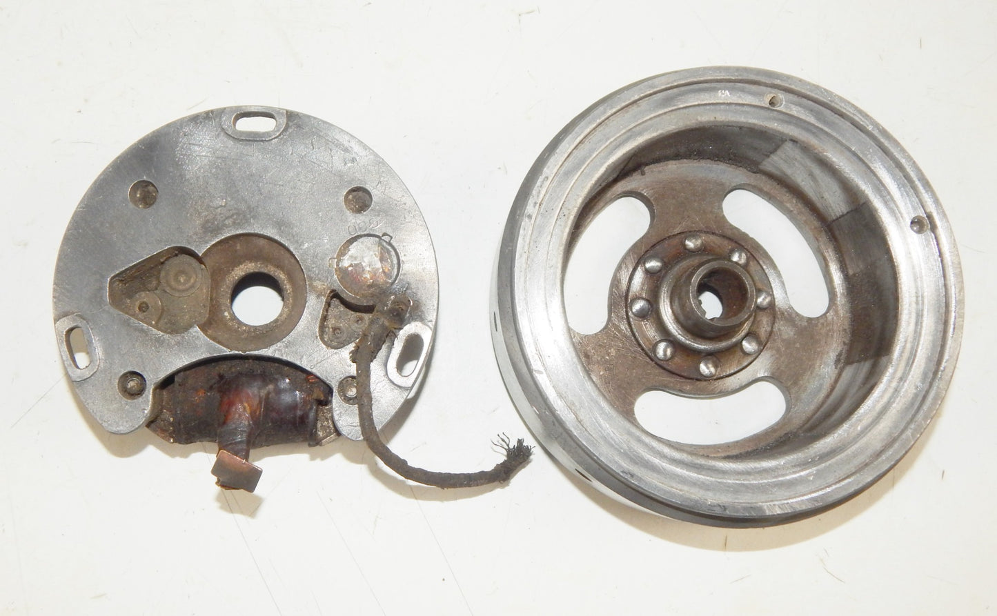 MAGNETI MARELLI MVA13A MOTORCYCLE POINT IGNITION FLYWHEEL STATOR OD=140mm VINTAG - MotoRaider