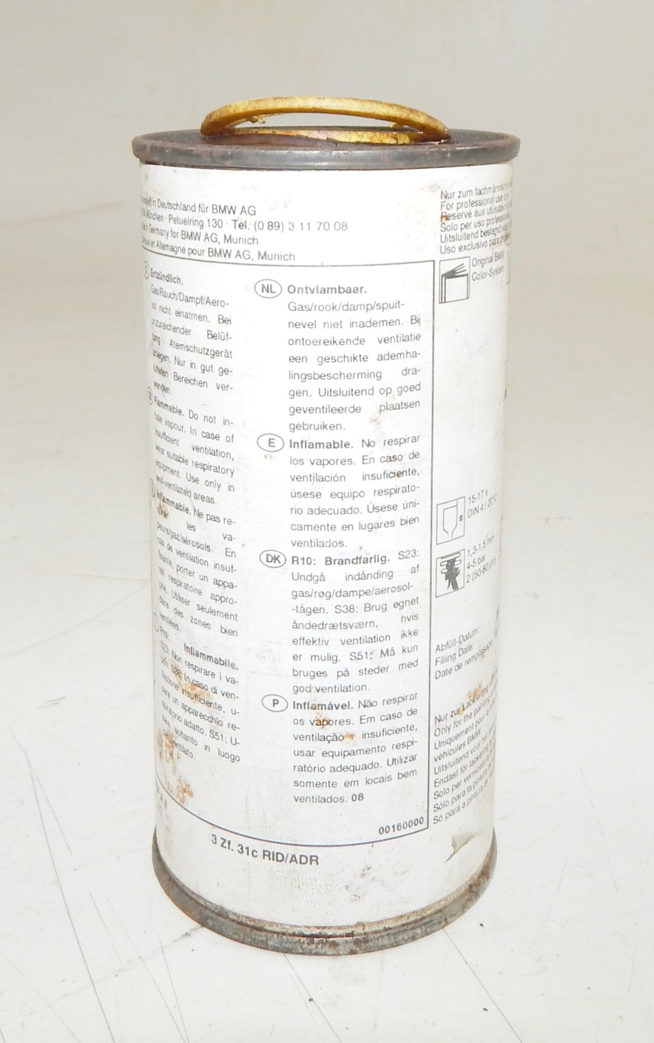 OEM BMW PAINT CAN 250ml ACRYLIC MS-CLEAR LACQUER - MotoRaider
