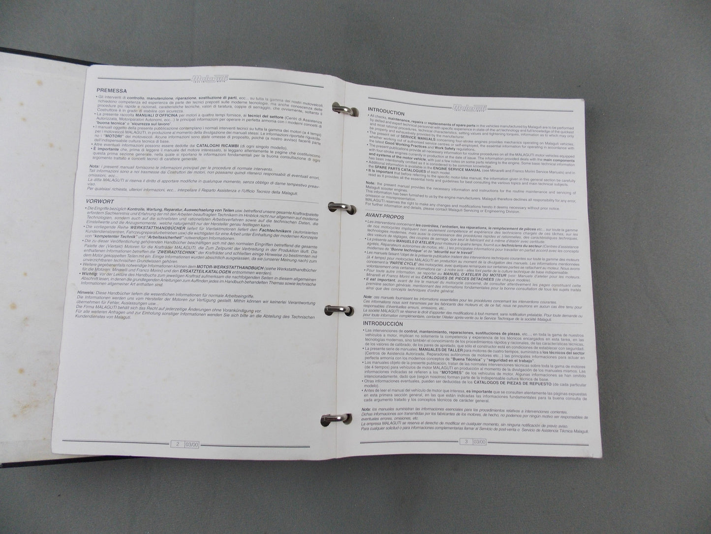 2000-2003 MOTORI MINARELLI YAMAHA 4T (FOUR STROKE) ENGINES WORKSHOP MANUALS - MotoRaider