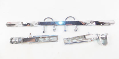 1970's CHROME DOUBLE TWISTED HIGHWAY+FOOTREST BAR 5/8" LENGTH 17 3/4" CHOPPER - MotoRaider