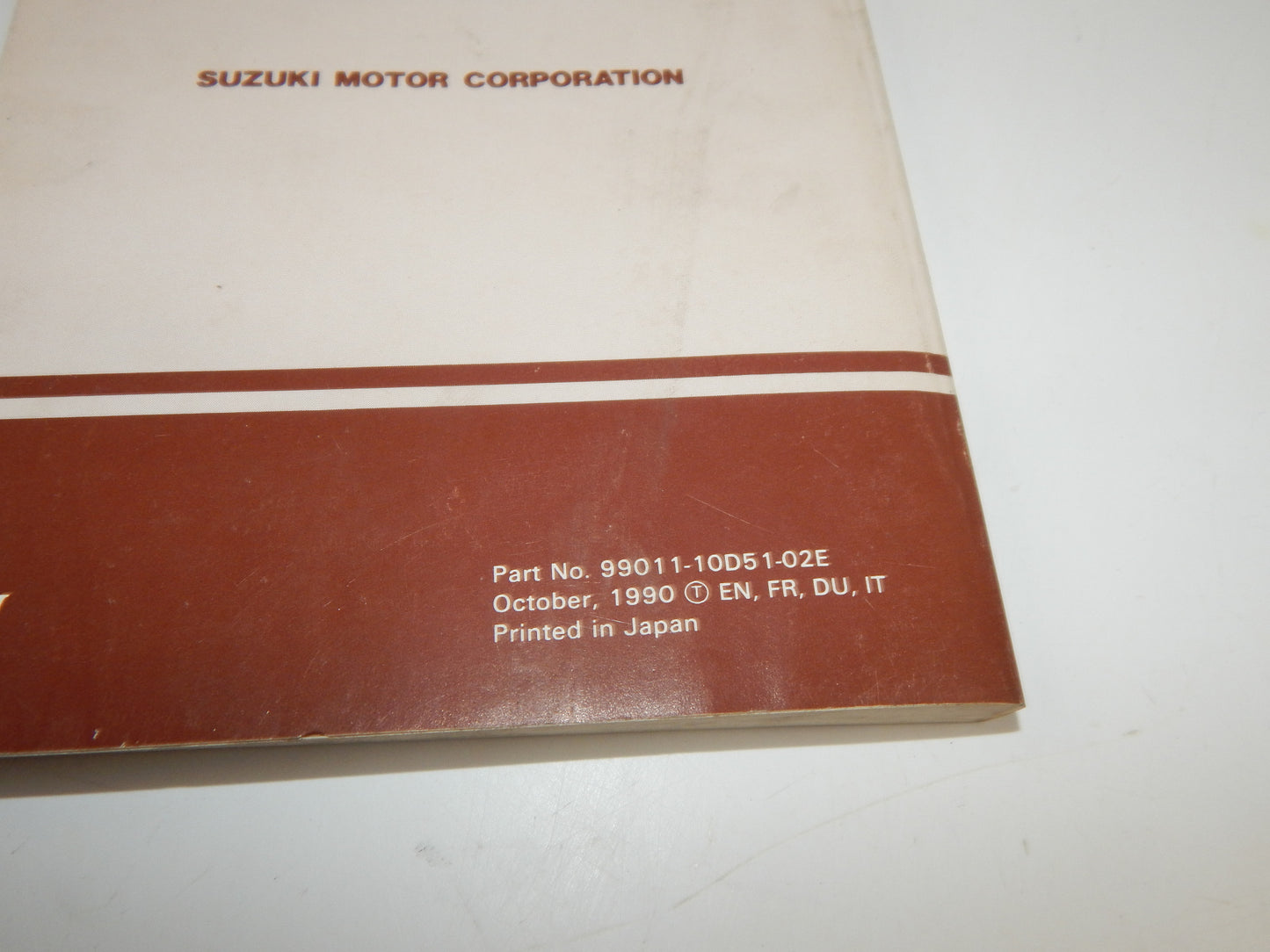 1990 SUZUKI GSF400 USER OWNER MANUAL BOOK 99011-10D51-02E MULTI LANGUAGE VINTAGE - MotoRaider