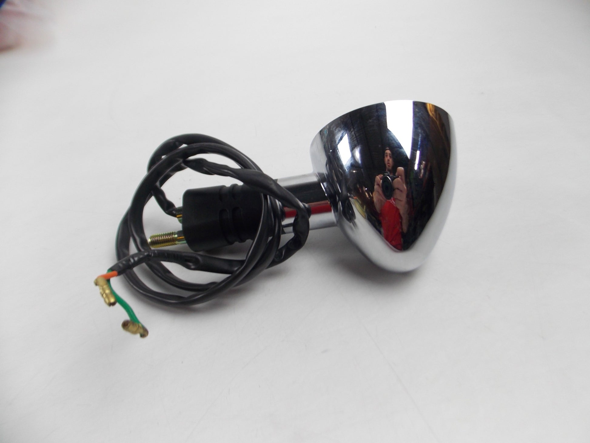 FLASHER TURN SIGNAL BLINKER CHROMED BULLET STYLE LENGTH  5.5" RP14 P21W 12V 21W - MotoRaider