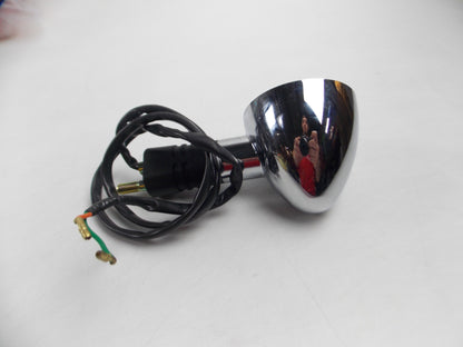 FLASHER TURN SIGNAL BLINKER CHROMED BULLET STYLE LENGTH  5.5" RP14 P21W 12V 21W - MotoRaider