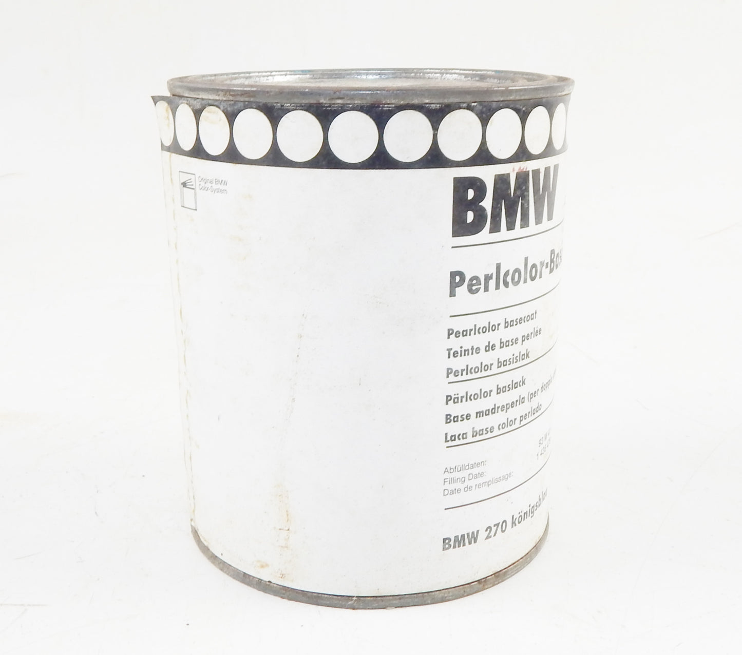 OEM BMW PAINT CAN 1000ml PEARL COLOR BASE COAT BMW 270 ROYAL BLUE (königsblau) - MotoRaider