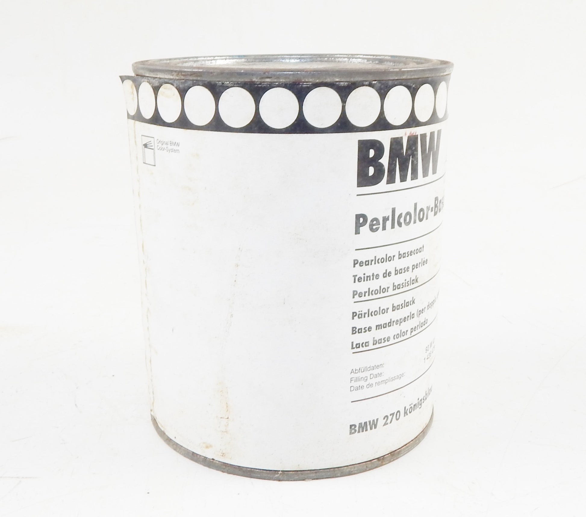 OEM BMW PAINT CAN 1000ml PEARL COLOR BASE COAT BMW 270 ROYAL BLUE (königsblau) - MotoRaider