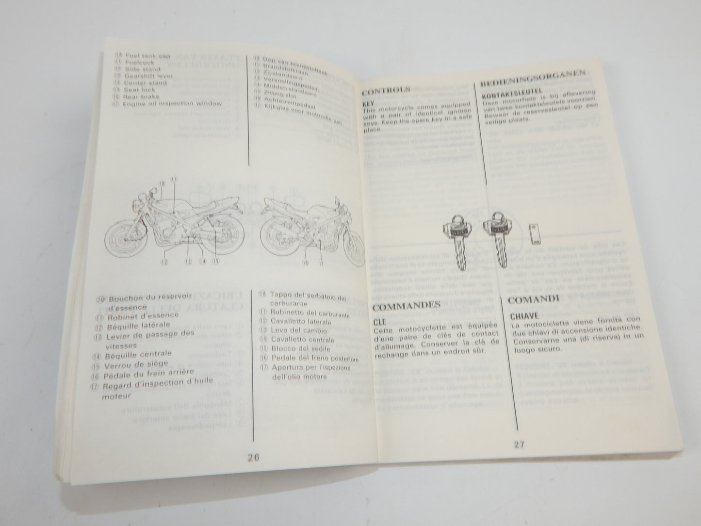 1990 SUZUKI GSF400 USER OWNER MANUAL BOOK 99011-10D51-02E MULTI LANGUAGE VINTAGE - MotoRaider