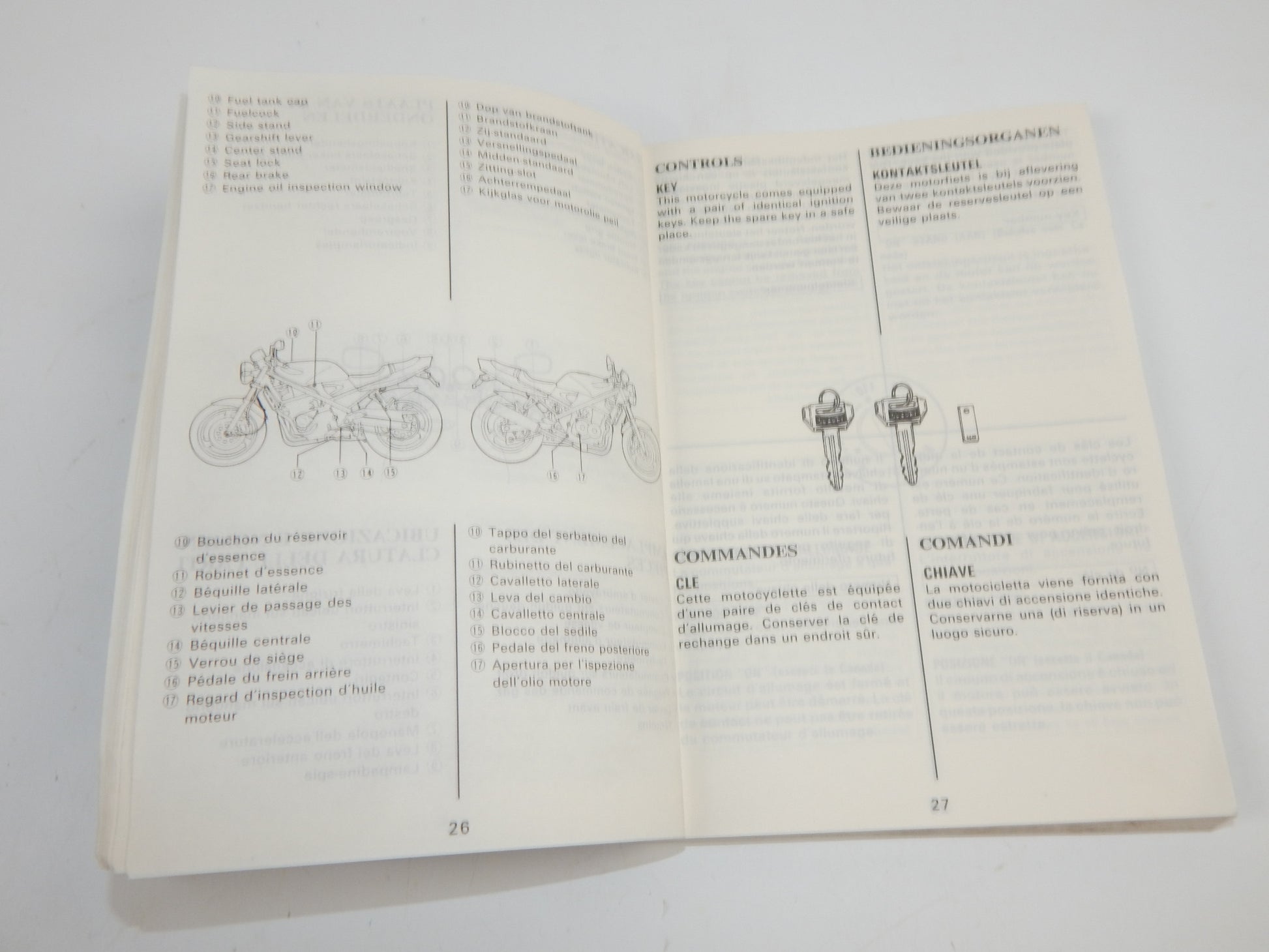 1990 SUZUKI GSF400 USER OWNER MANUAL BOOK 99011-10D51-02E MULTI LANGUAGE VINTAGE - MotoRaider