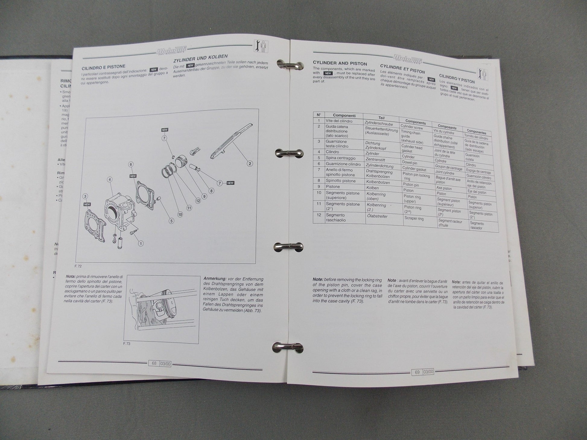 2000-2003 MOTORI MINARELLI YAMAHA 4T (FOUR STROKE) ENGINES WORKSHOP MANUALS - MotoRaider