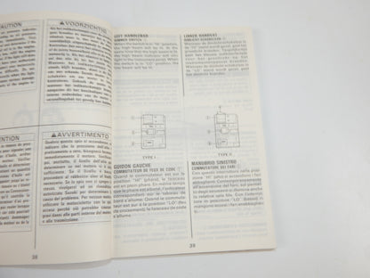 1990 SUZUKI GSF400 USER OWNER MANUAL BOOK 99011-10D51-02E MULTI LANGUAGE VINTAGE - MotoRaider