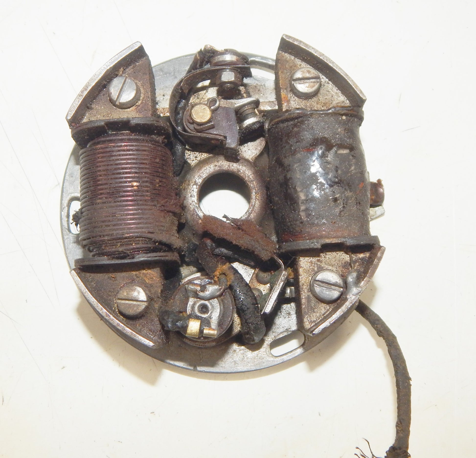 MAGNETI MARELLI MVA13A MOTORCYCLE POINT IGNITION FLYWHEEL STATOR OD=140mm VINTAG - MotoRaider