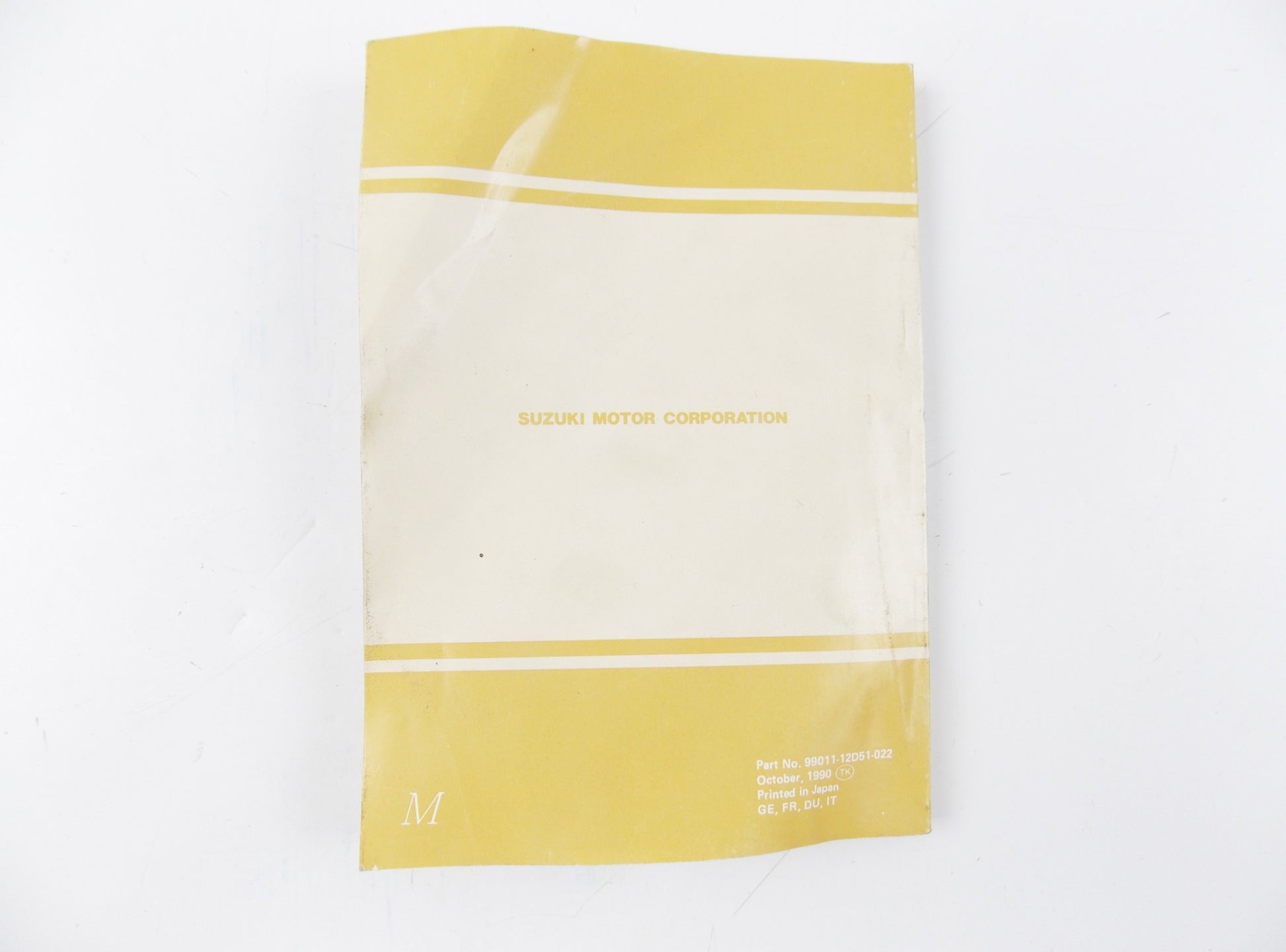 1990 SUZUKI OWNER USER MAINTENANCE MANUAL BOOK CATALOG DR650RS 99011-12D51-022 - MotoRaider