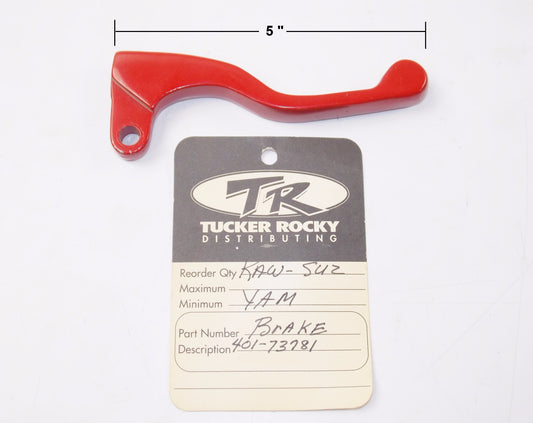 FLANDERS ALUMINUM RH RED BRAKE LEVER 5" YAMAHA TY/YX 80 DT XT MX 401-73781 - MotoRaider