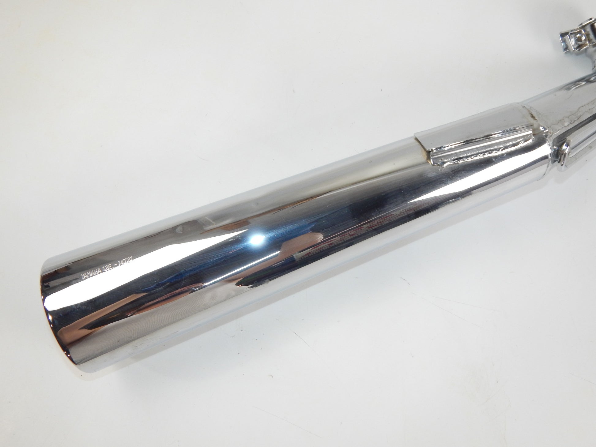 OEM YAMAHA 1982 XS400 RIGHT SIDE EXHAUST MUFFLER PIPE 12E-14721-00 VINTAGE - MotoRaider