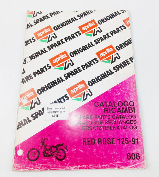 1991 APRILIA RED ROSE 125 CHASSIS FRAME MOTOR SPARE PART CATALOG BOOK MANUAL 606 - MotoRaider