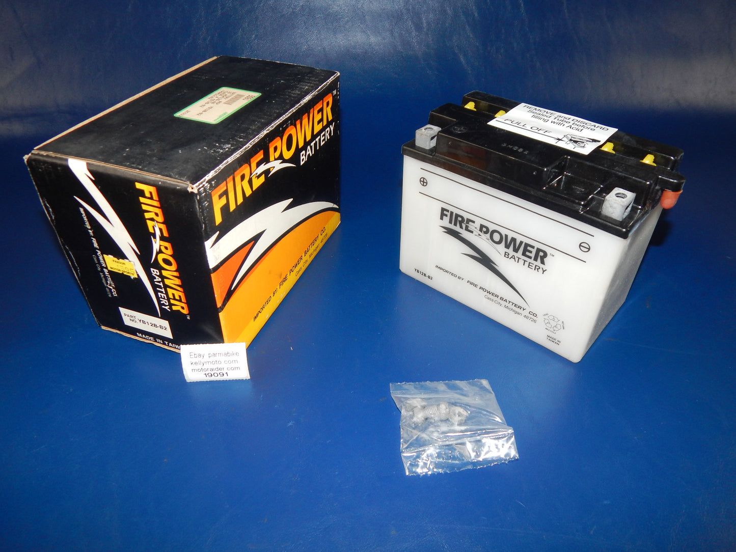 FIRE POWER MOTORCYCLES BATTERY YB12B-B2 SNOWMOBILE QUAD MOPED ATV - MotoRaider