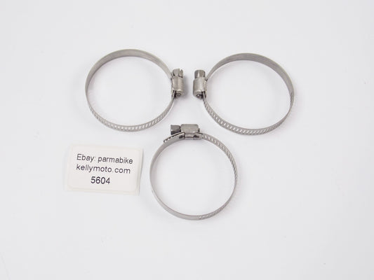 3 IDEAL 25-50mm PERFORATED BAND HOSE PIPE TUBE CLAMP MOTORCYCLE AUTOMOTIVE ATV - MotoRaider